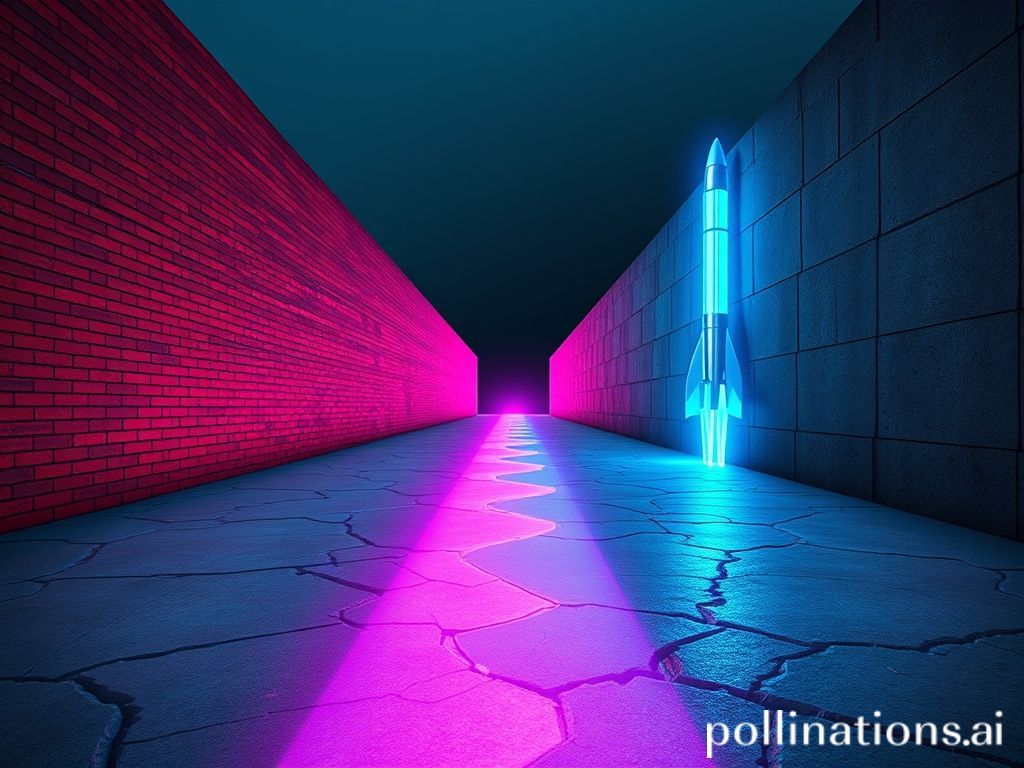 A three-way fork in the road: established red and blue paths, vs. a struggling, narrow third path.