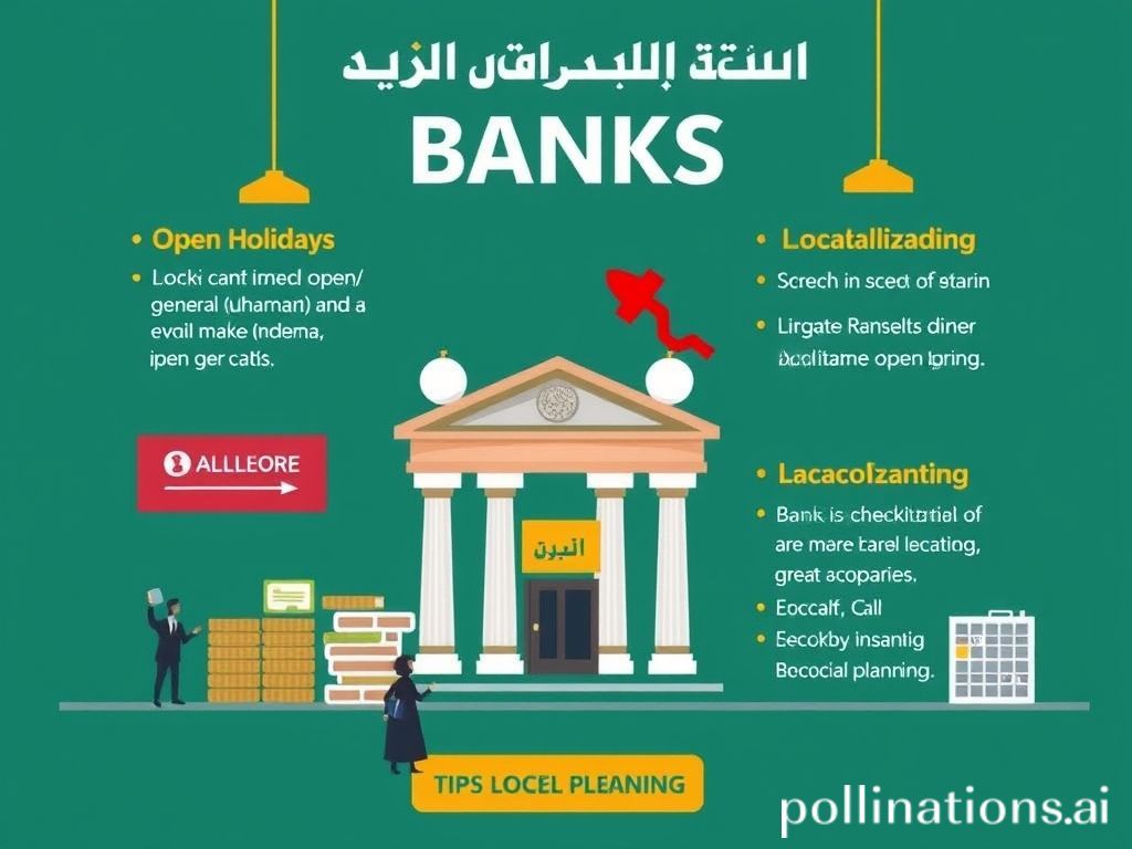 Bank status uncertainty (open/closed) for holidays (Muharram) & global financial planning.